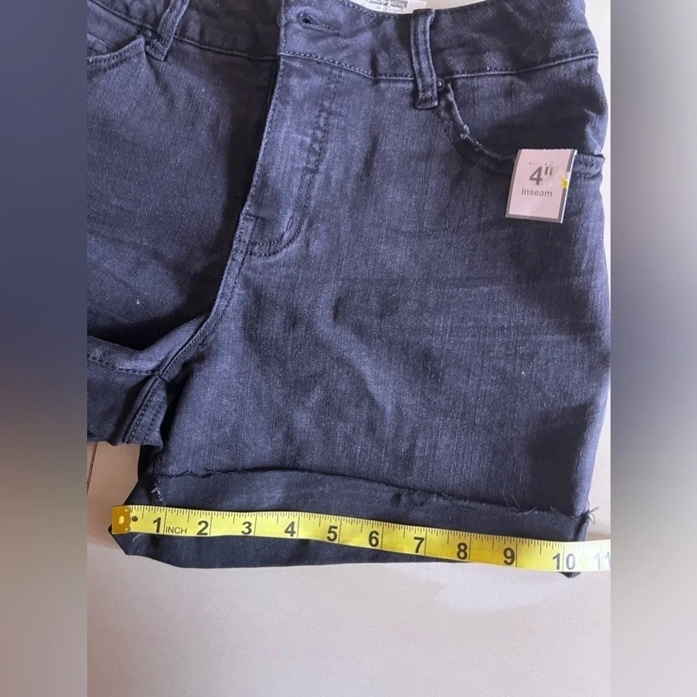 Time tru Core Short Relaxed Fit short black jeans size 8 Rayon Made in chine
